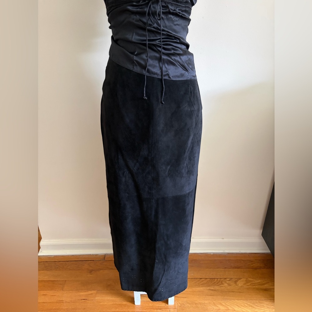 Boho vintage marsh landing suede skirt